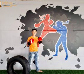 Dự án vẽ tranh tường Câu Lạc Bộ Fitbox Gym tại Quận 8